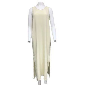 Anne Namba Silk Slit Tank Dress Ivory